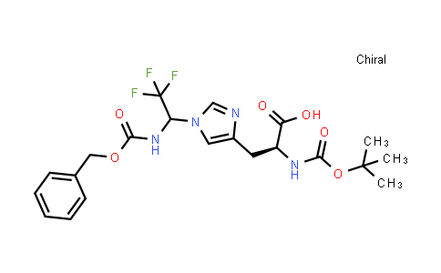 1-[1-[[(Benzyloxy)Carbonyl]Amino]-2,2,2-Trifluoroethyl]-N-(Tert-Butoxycarbonyl)-L-Histidine