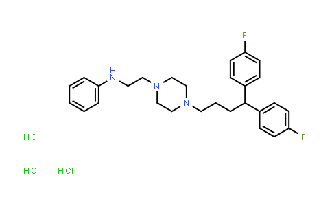 4-(4,4-Bis(4-fluorophenyl)butyl)-N-phenyl-1-Piperazineethanamine trihydrochloride