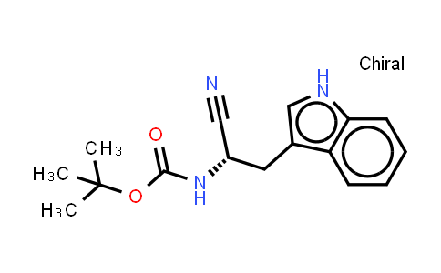 Boc-(S)-2-amino-3-(3-indolyl)propionitrile