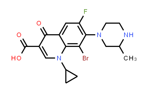 8-Bromo-1-Cyclopropyl-6-Fluoro-7-(3-Methylpiperazin-1-Yl)-4-Oxoquinoline-3-Carboxylic Acid