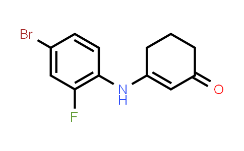 3-[(4-Bromo-2-fluorophenyl)amino]cyclohex-2-en-1-one