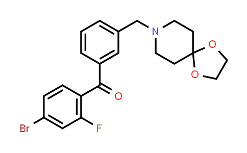 (4-Bromo-2-fluorophenyl)[3-(1,4-dioxa-8-azaspiro[4.5]dec-8-ylmethyl)phenyl]methanone
