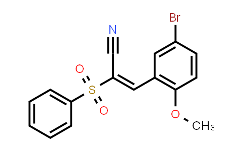 3-(5-bromo-2-methoxyphenyl)-2-(phenylsulfonyl)prop-2-enenitrile