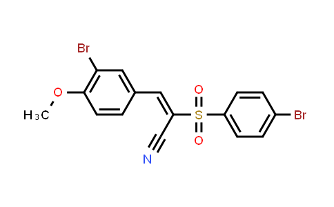 3-(3-Bromo-4-methoxyphenyl)-2-((4-bromophenyl)sulfonyl)prop-2-enenitrile