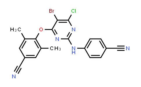 4-[[5-Bromo-6-chloro-2-[(4-cyanophenyl)amino]-4-pyrimidinyl]oxy]-3,5-dimethylbenzonitrile