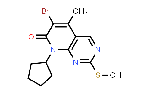 6-Bromo-8-cyclopentyl-5-methyl-2-methylsulfanyl-8H-pyrido[2,3-d]pyrimidin-7-one