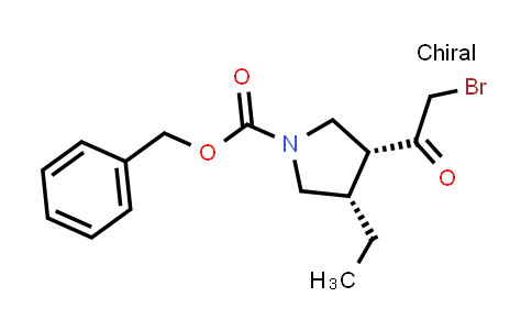 (3R,4S)-3-(2-Bromoacetyl)-4-ethyl-1-pyrrolidinecarboxylic acid phenylmethyl ester