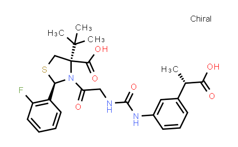 (2R,4R)-4-Tert-Butyl-2-(2-Fluorophenyl)-3-[2-[[3-[(2S)-1-Hydroxy-1-Oxopropan-2-Yl]Phenyl]Carbamoylamino]Acetyl]-1,3-Thiazolidine-4-Carboxylic Acid
