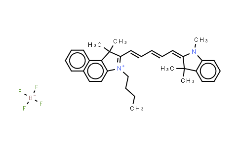 3-Butyl-2-[5-(1,3-dihydro-1,3,3-trimethyl-2H-indol-2-ylidene)-1,3-pentadienyl]-1,1-dimethyl-1H-benz[e]indolium tetrafluoroborate(1-)