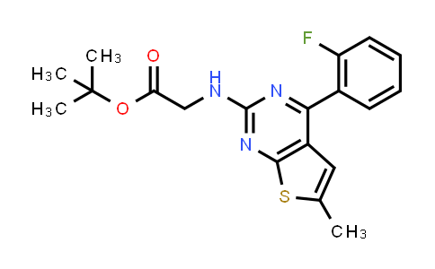 tert-Butyl 2-[4-(2-fluorophenyl)-6-methylthieno[2,3-d]pyrimidin-2-ylamino]acetate