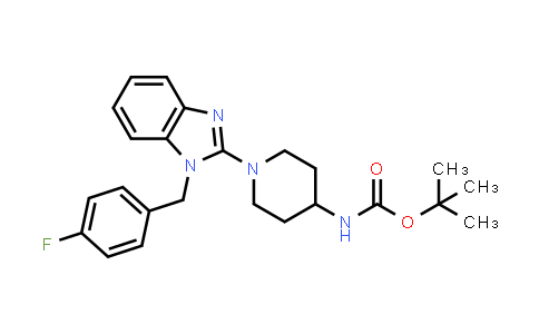 tert-butyl N-[1-[1-[(4-fluorophenyl)methyl]benzimidazol-2-yl]-4-piperidyl]carbamate