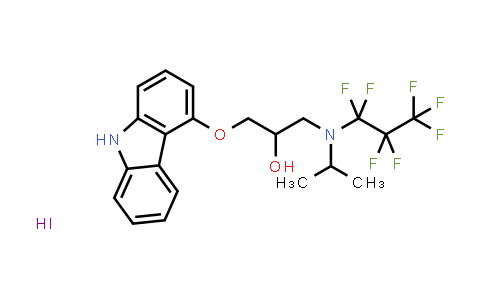 1-(9H-Carbazol-4-Yloxy)-3-(1,1,2,2,3,3,3-Heptafluoropropyl-Propan-2-Ylamino)Propan-2-Ol Hydroiodide