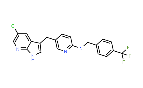 5-[(5-Chloro-1H-pyrrolo[2,3-b]pyridin-3-yl)methyl]-N-[[4-(trifluoromethyl)phenyl]methyl]-2-pyridinamine