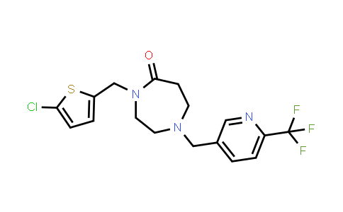 4-[(5-Chloro-2-thienyl)methyl]-1-{[6-(trifluoromethyl)-3-pyridinyl]methyl}-1,4-diazepan-5-one