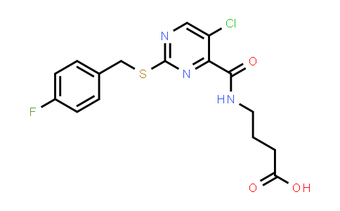 4-(5-Chloro-2-((4-fluorobenzyl)thio)pyrimidine-4-carboxamido)butanoic Acid