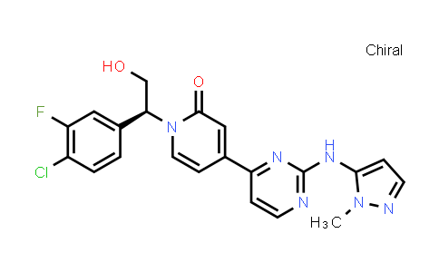 1-[(1S)-1-(4-Chloro-3-fluorophenyl)-2-hydroxyethyl]-4-[2-[(1-methyl-1H-pyrazol-5-yl)amino]-4-pyrimidinyl]-2(1H)-pyridinone