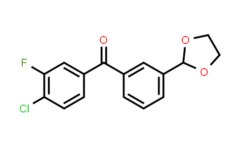 (4-Chloro-3-fluorophenyl)[3-(1,3-dioxolan-2-yl)phenyl]methanone