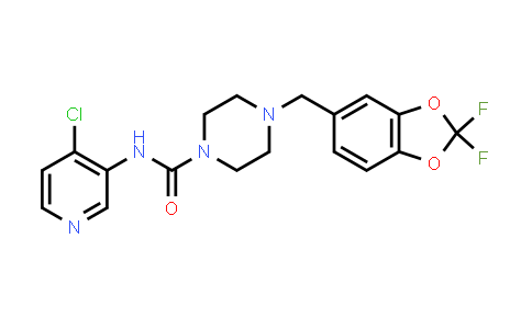 N-(4-Chloro-3-pyridinyl)-4-[(2,2-difluoro-1,3-benzodioxol-5-yl)methyl]-1-piperazinecarboxamide