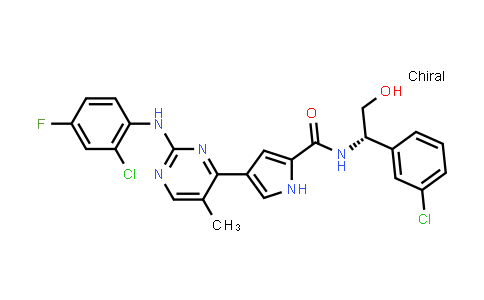 4-[2-[(2-Chloro-4-fluorophenyl)amino]-5-methyl-4-pyrimidinyl]-N-[(1S)-1-(3-chlorophenyl)-2-hydroxyethyl]-1H-pyrrole-2-carboxamide