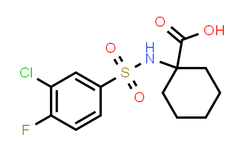 1-{[(3-chloro-4-fluorophenyl)sulfonyl]amino}cyclohexanecarboxylic acid