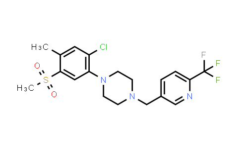 1-[2-Chloro-4-methyl-5-(methylsulfonyl)phenyl]-4-{[6-(trifluoromethyl)-3-pyridinyl]methyl}piperazine