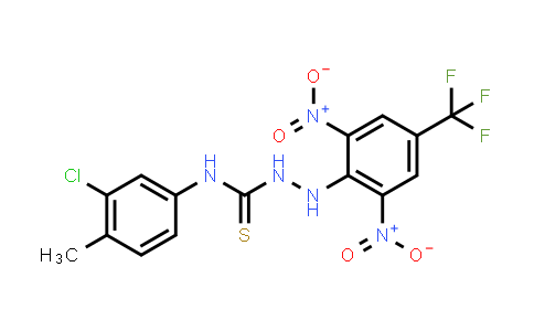 N-(3-Chloro-4-methylphenyl)-2-[2,6-dinitro-4-(trifluoromethyl)phenyl]hydrazinecarbothioamide