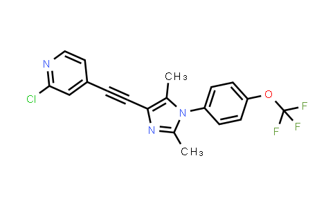 2-Chloro-4-[[2,5-dimethyl-1-[4-(trifluoromethoxy)phenyl]-1H-imidazol-4-yl]ethynyl]pyridine