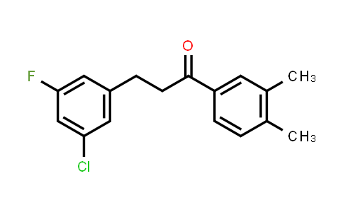 3-(3-Chloro-5-fluorophenyl)-1-(3,4-dimethylphenyl)-1-propanone
