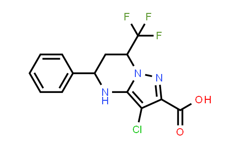 3-Chloro-5-phenyl-7-(trifluoromethyl)-4,5,6,7-tetrahydropyrazolo[1,5-a]pyrimidine-2-carboxylic acid