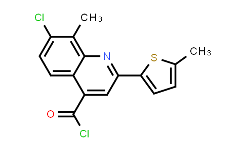 7-Chloro-8-methyl-2-(5-methyl-2-thienyl)quinoline-4-carbonyl chloride
