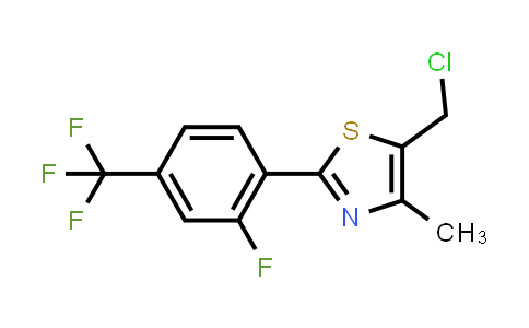 5-(Chloromethyl)-2-[2-fluoro-4-(trifluoromethyl)phenyl]-4-methyl-1,3-thiazole