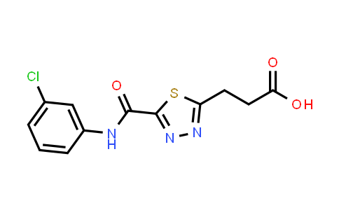 3-(5-{[(3-Chlorophenyl)amino]carbonyl}-1,3,4-thiadiazol-2-yl)propanoic acid