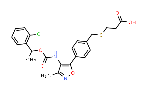 3-[[[4-[4-[[[1-(2-Chlorophenyl)ethoxy]carbonyl]amino]-3-methyl-5-isoxazolyl]phenyl]methyl]thio]-propanoic acid