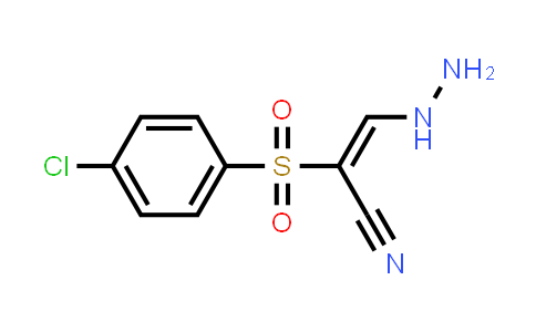 2-((4-chlorophenyl)sulfonyl)-3-hydrazinoprop-2-enenitrile