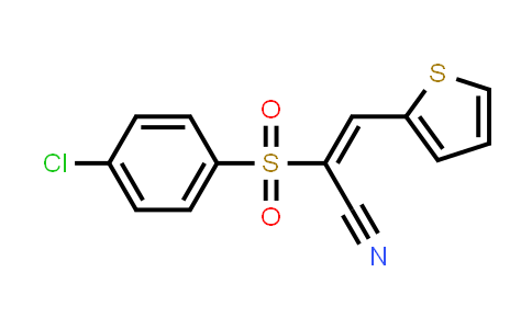2-((4-chlorophenyl)sulfonyl)-3-(2-thienyl)prop-2-enenitrile