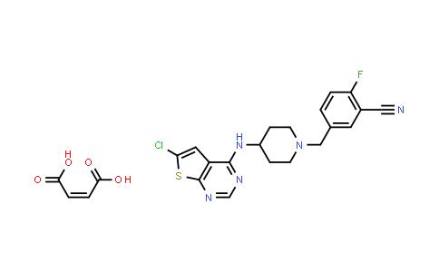 5-[[4-[(6-Chlorothieno[2,3-d]pyrimidin-4-yl)amino]-1-piperidinyl]methyl]-2-fluoro-benzonitrile (2Z)-2-butenedioate (1:1)