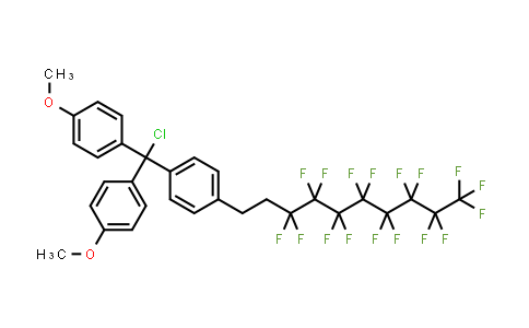 1,1'-{Chloro[4-(3,3,4,4,5,5,6,6,7,7,8,8,9,9,10,10,10-heptadecafluorodecyl)phenyl]methylene}bis(4-methoxybenzene)
