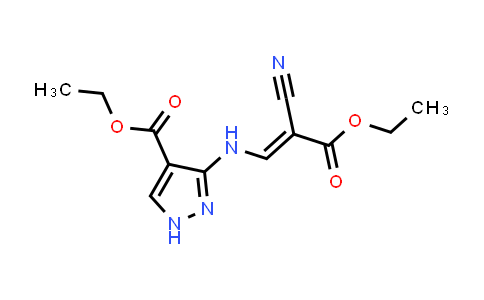 (E)-3-[(2-Cyano-3-ethoxy-3-oxo-1-propenyl)amino]-1H-pyrazole-4-carboxylic acid ethyl ester