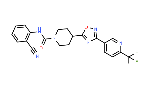 N-(2-Cyanophenyl)-4-{3-[6-(trifluoromethyl)-3-pyridinyl]-1,2,4-oxadiazol-5-yl}-1-piperidinecarboxamide