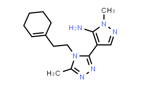 4-{4-[2-(1-Cyclohexenyl)ethyl]-5-methyl-4H-1,2,4-triazol-3-yl}-1-methyl-1H-pyrazol-5-amine