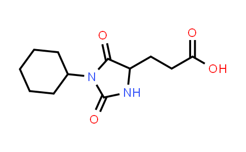 3-(1-Cyclohexyl-2,5-dioxoimidazolidin-4-yl)propanoic acid