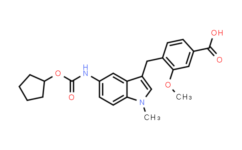 4-[[5-[[(Cyclopentyloxy)carbonyl]amino]-1-methyl-1H-indol-3-yl]methyl]-3-methoxybenzoic acid