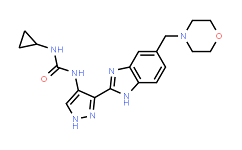 1-cyclopropyl-3-(3-(5-(morpholinomethyl)-1H-benzo[d]imidazol-2-yl)-1H-pyrazol-4-yl)urea
