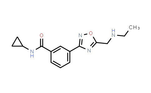 N-Cyclopropyl-3-{5-[(ethylamino)methyl]-1,2,4-oxadiazol-3-yl}benzamide