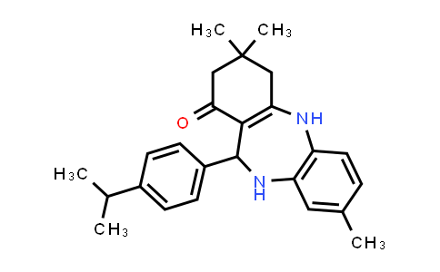 2,10-diaza-5,5,13-trimethyl-9-(4-(isopropyl)phenyl)tricyclo[9.4.0.0<3,8>]pentadeca-1(11),3(8),12,14-tetraen-7-one