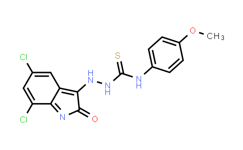 1-[(5,7-Dichloro-2-oxoindol-3-yl)amino]-3-(4-methoxyphenyl)thiourea