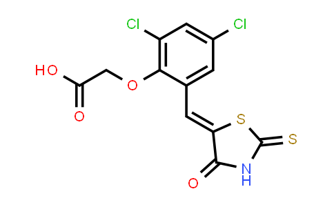 2-[2,4-Dichloro-6-[(4-oxo-2-thioxo-5thiazolidinylidene)methyl]phenoxy]-acetic acid