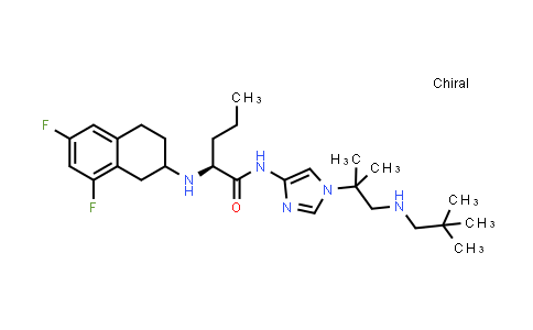 (2S)-2-[(6,8-Difluoro-1,2,3,4-tetrahydro-2-naphthalenyl)amino]-N-[1-[2-[(2,2-dimethylpropyl)amino]-1,1-dimethylethyl]-1H-imidazol-4-yl]pentanamide
