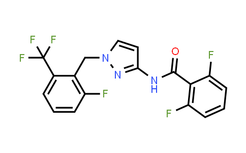 2,6-Difluoro-N-[1-[[2-fluoro-6-(trifluoromethyl)phenyl]methyl]-1H-pyrazol-3-yl]benzamide