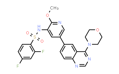 2,4-Difluoro-N-[2-methoxy-5-[4-(4-morpholinyl)-6-quinazolinyl]-3-pyridinyl]benzenesulfonamide